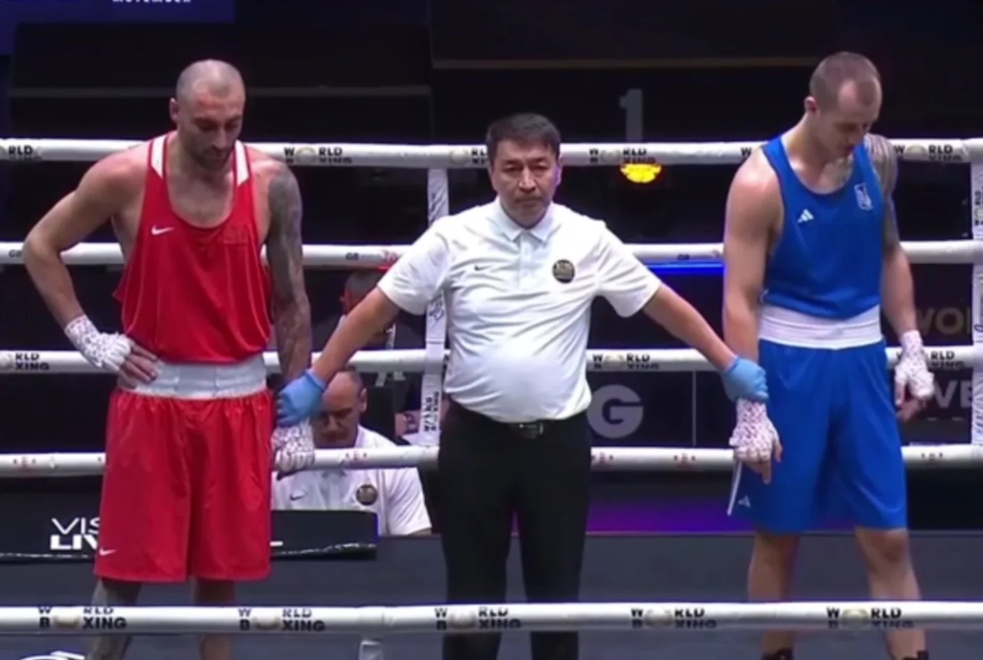 Георгій Кушиташвілі (у червоному) та Данила Жасан (у синьому) / скріншот