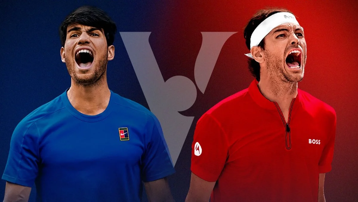 Карлос Алькарас проиграл Тейлору Фрицу / афиша Laver Cup-2025