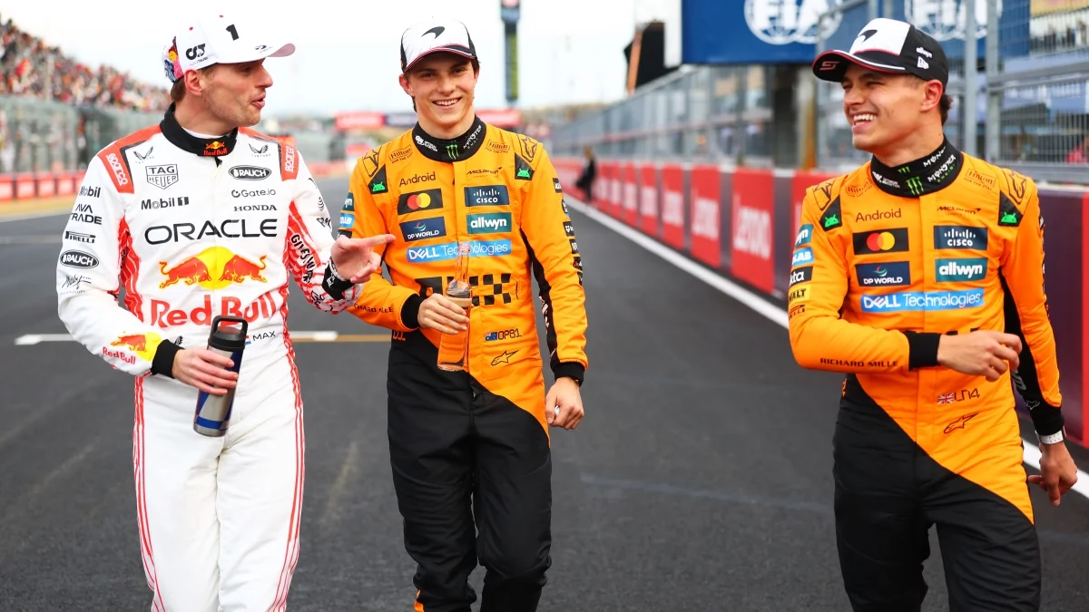 Макс Ферстаппен, Оскар Піастрі та Ландо Норріс / Getty Images