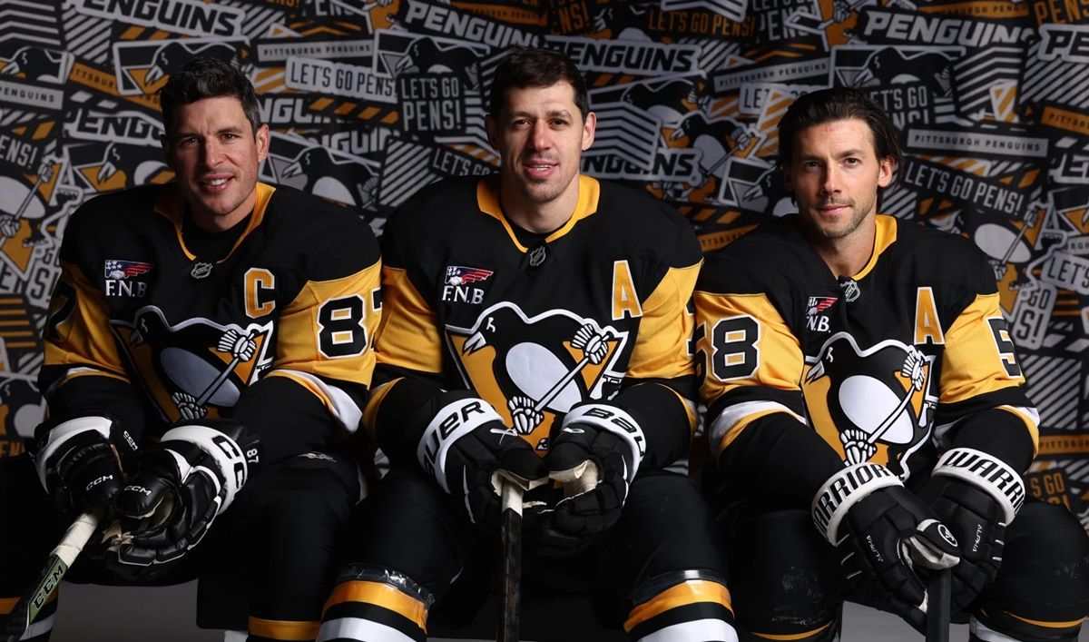 Сідні Кросбі, Євгеній Малкін та Кріс Летанг / фото: nhl.com/penguin