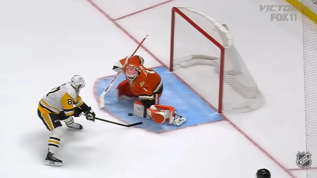 Питтсбург с достижением Сидни Кросби не одолел Анахайм /скриншот