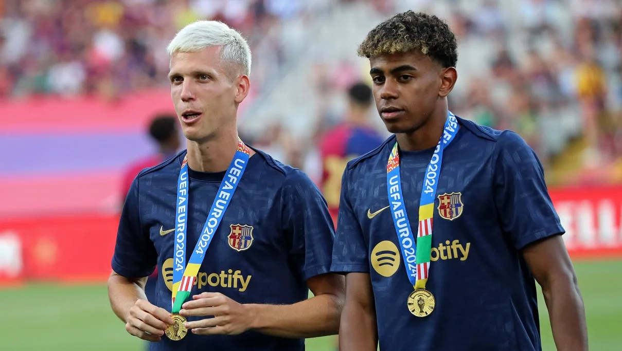 Дані Ольмо та Ламін Ямаль / Фото Joan Valls/Urbanandsport /NurPhoto via Getty Images