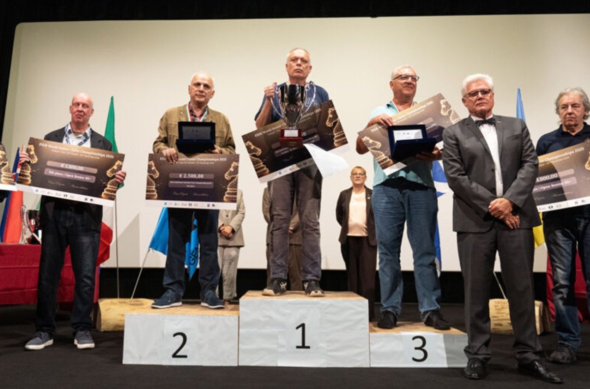 Олександр Репринцев на першому місці п'єдесталу / Ukrainian Chess Federation