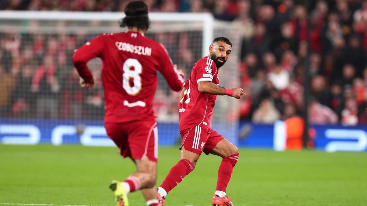 Доминик Собослай и Мохамед Салах / Photo by Shaun Brooks - CameraSport via Getty Images