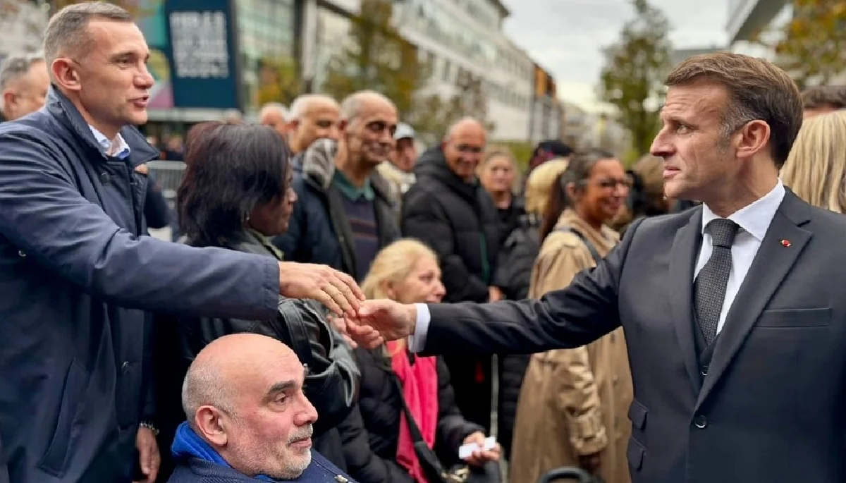 Андрій Шевченко і Еммануель Макрон / Фото з соцмереж