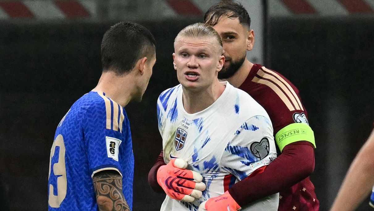 Манчини, Холанд и Доннарумма / Photo by STEFANO RELLANDINI/AFP via Getty Images