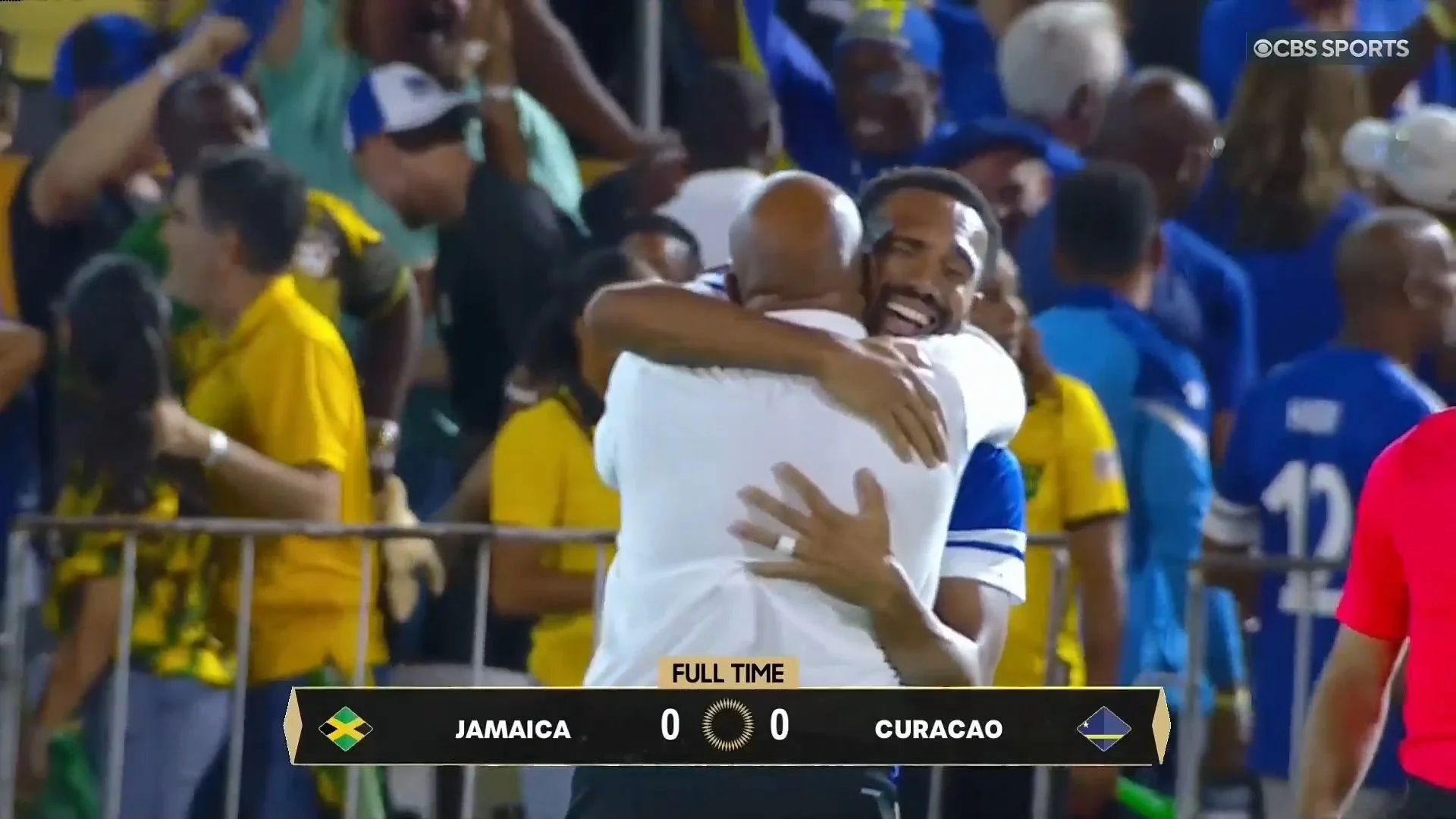 Сборная Кюрасао празднует выход на ЧМ-2026 / Скриншот