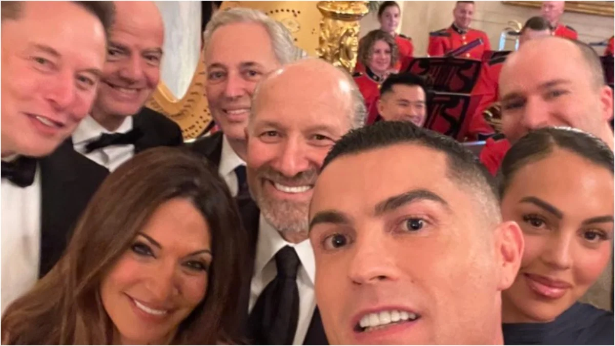 Криштиану Роналду на вечеринке в Белом Доме / Скриншот