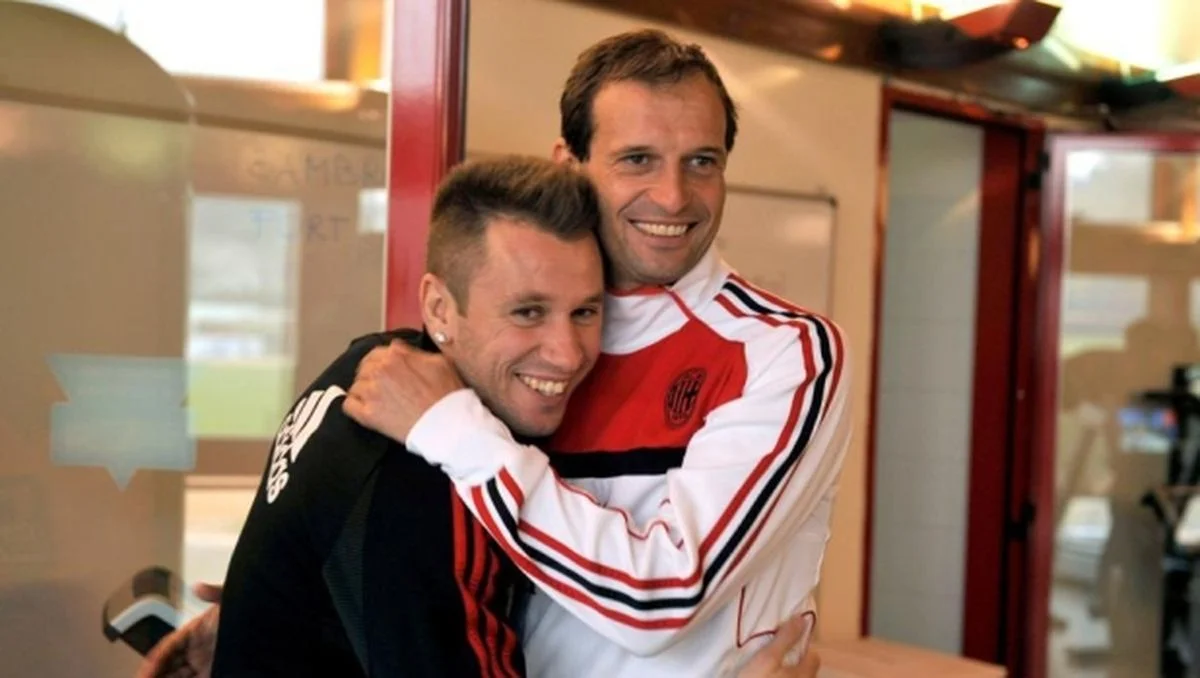 Антоніо Кассано та Массіміліано Аллегрі у 2011 році / ANSA