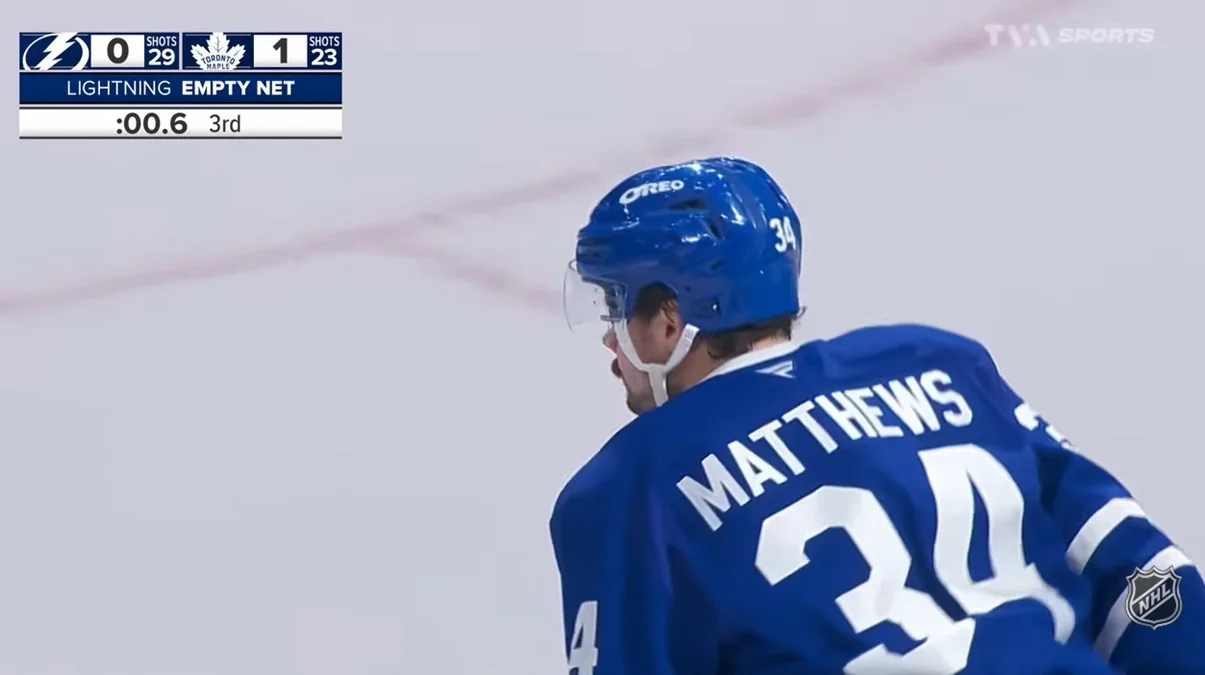 Остон Меттьюс потрапив в історичний реєстр НХЛ / скріншот