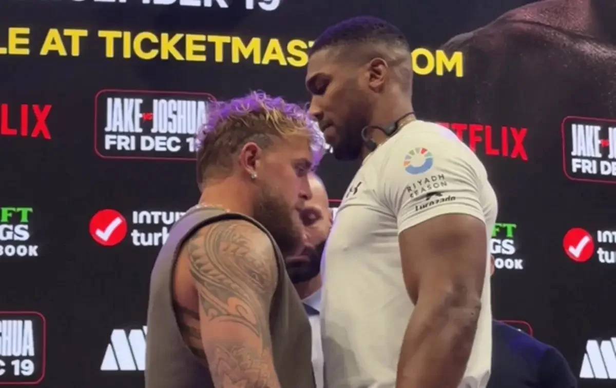 Джейк Пол и Энтони Джошуа / скриншот