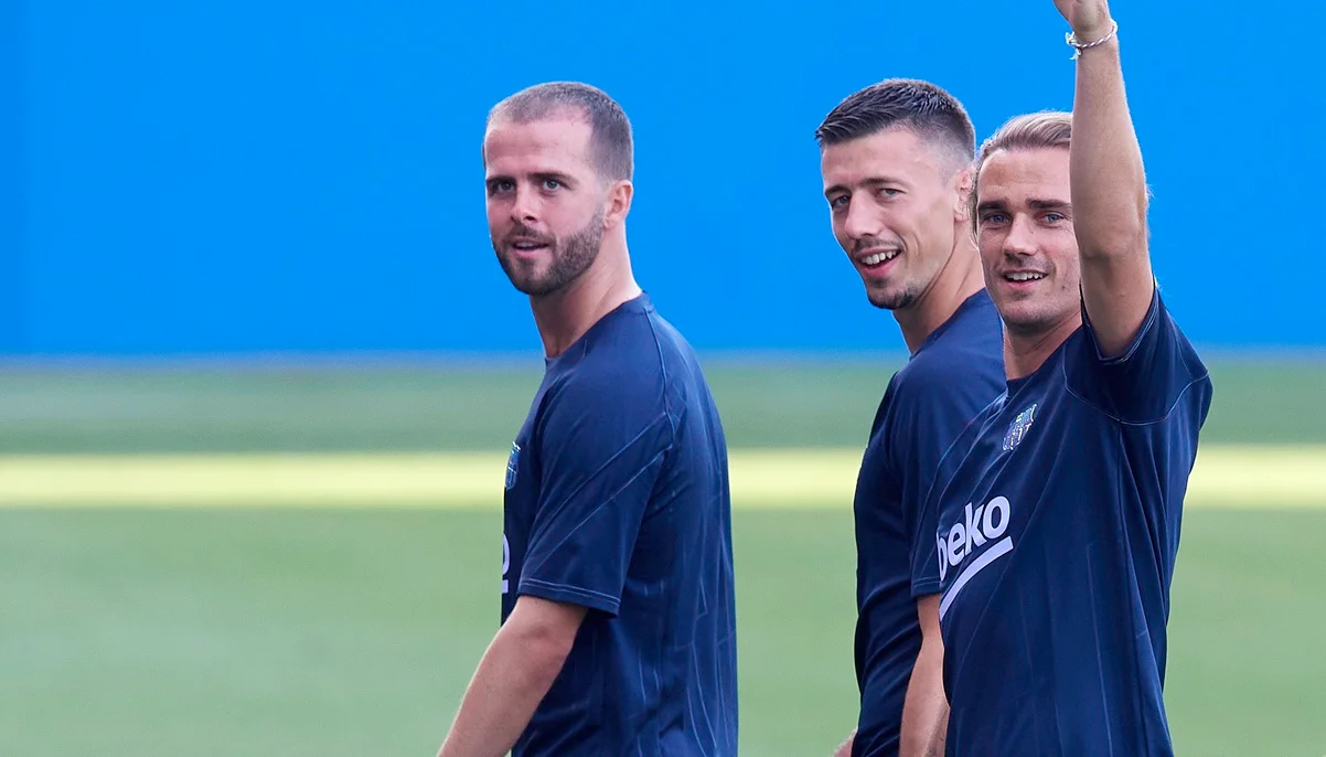 Міралем П'яніч, Антуан Грізманн та Клеман Лангле під час виступів за Барслеону / фото: Jose Breton/Pics Action/NurPhoto via Getty Images