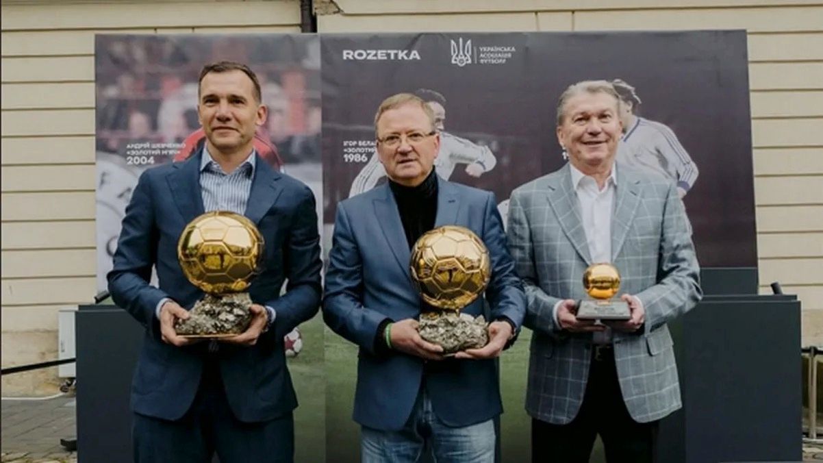 Шевченко, Бєланов та Блохін / фото: УАФ