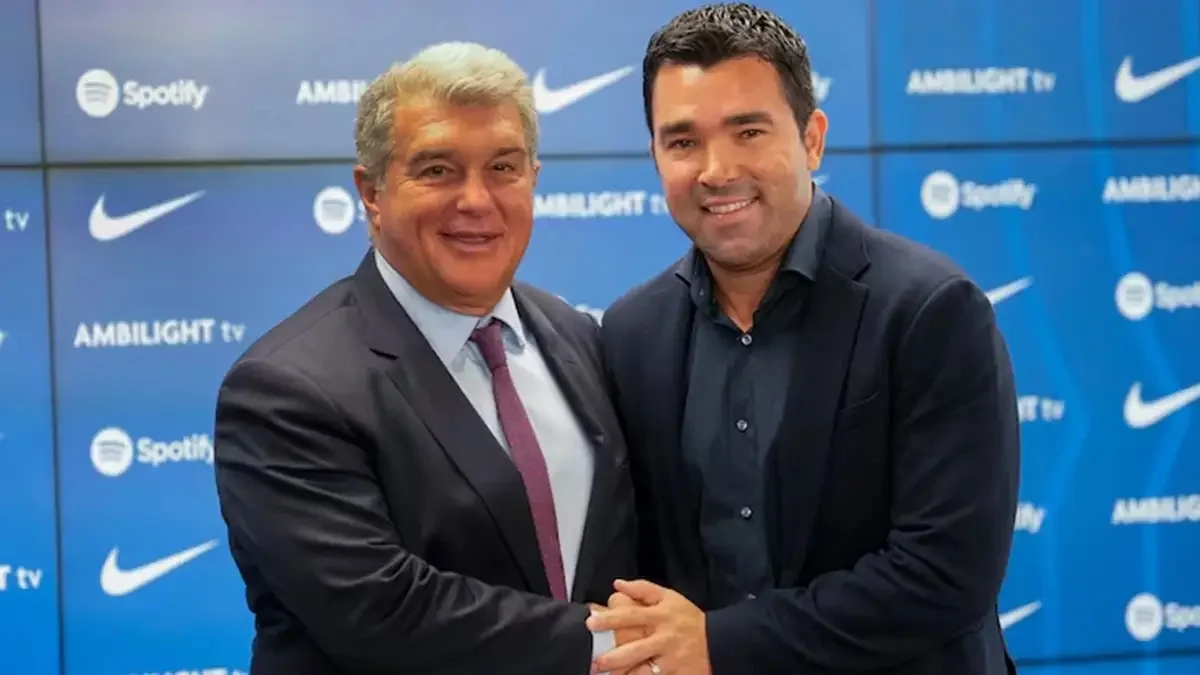 Жоан Лапорта и Деку / фото: EFE