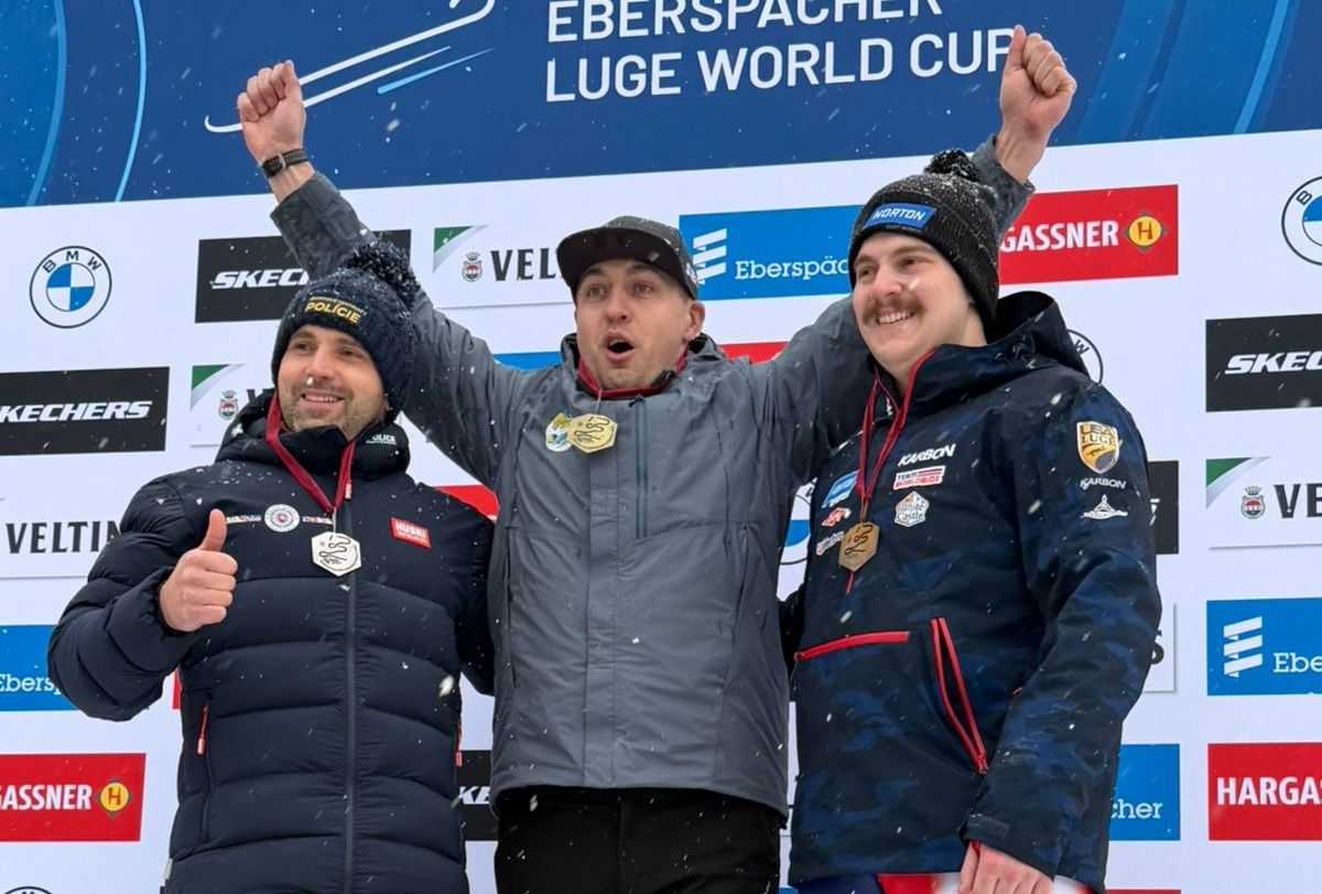 Андрій Мандзій став переможцем етапу Кубка націй / фото: Ukrainian Luge Federation