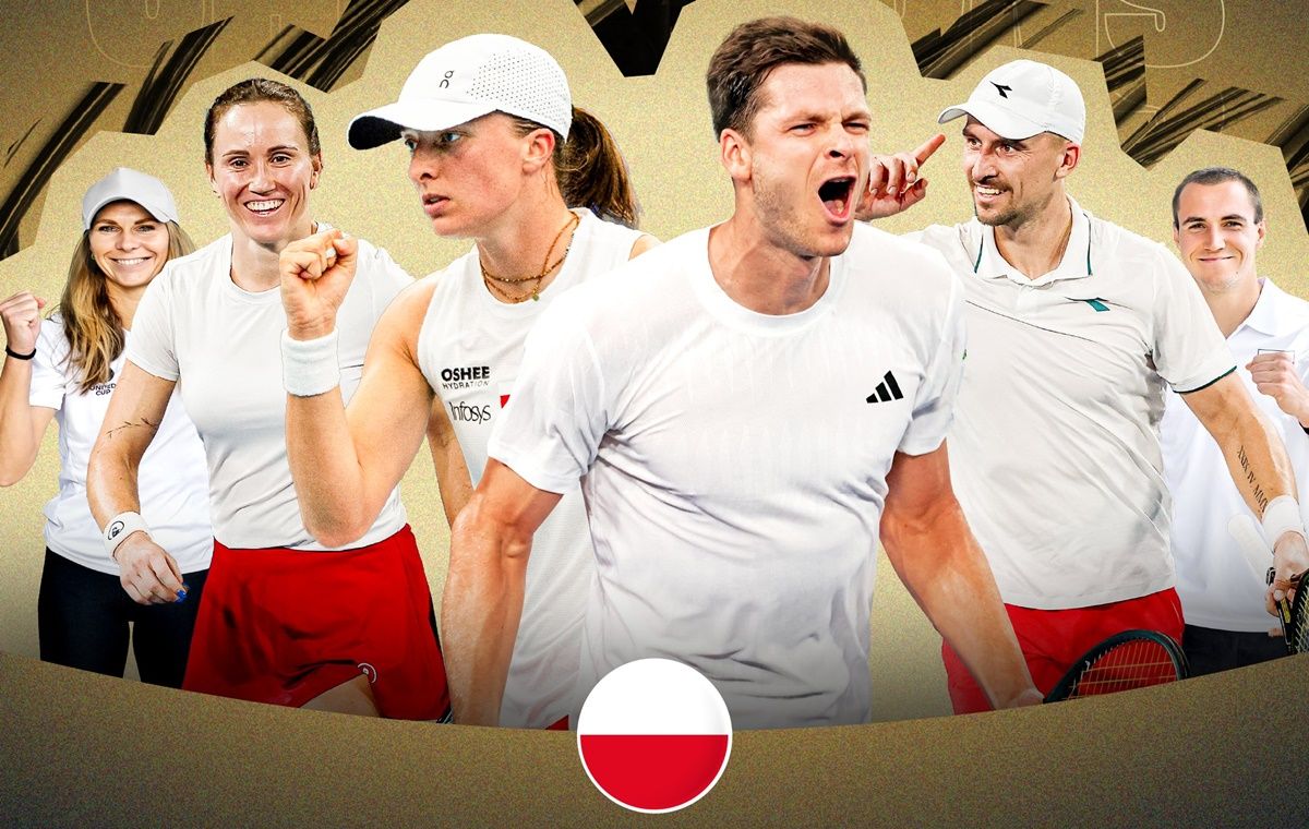 Збірна Польщі з тенісу на United Cup-2026 / фото: x.com/UnitedCupTennis