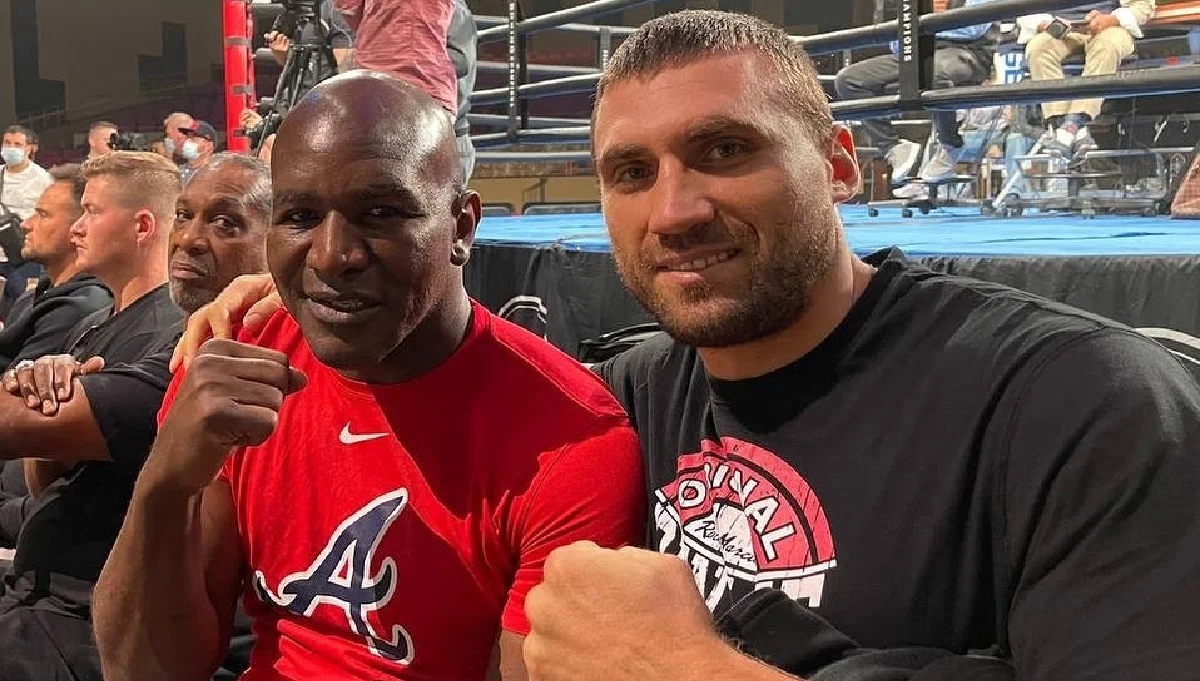 Эвандер Холифилд и Виктор Выхрист / Фото с instagram.com/viktor_faust_vykhryst