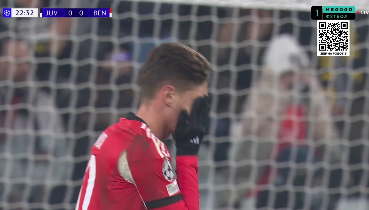 Фото к новости: Ювентус победил Бенфику, гарантировав участие в евровесне – Судаков имел два момента, "орлы" близки к краху в ЛЧ