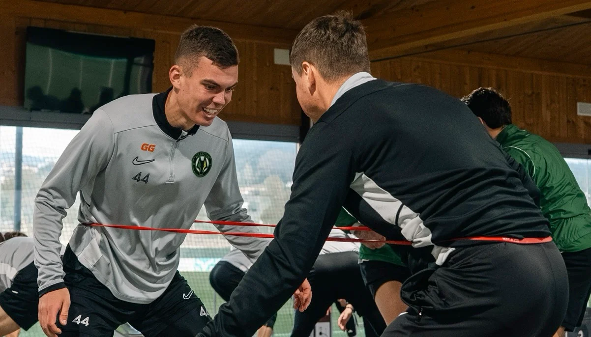 Сергей Чоботенко (слева) / фото: ФК Полесье