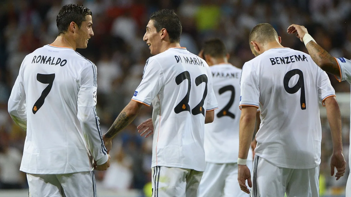 Крішітану Роналду, Ді Марія і Бензема / Фото PIERRE-PHILIPPE MARCOU/AFP via Getty Images