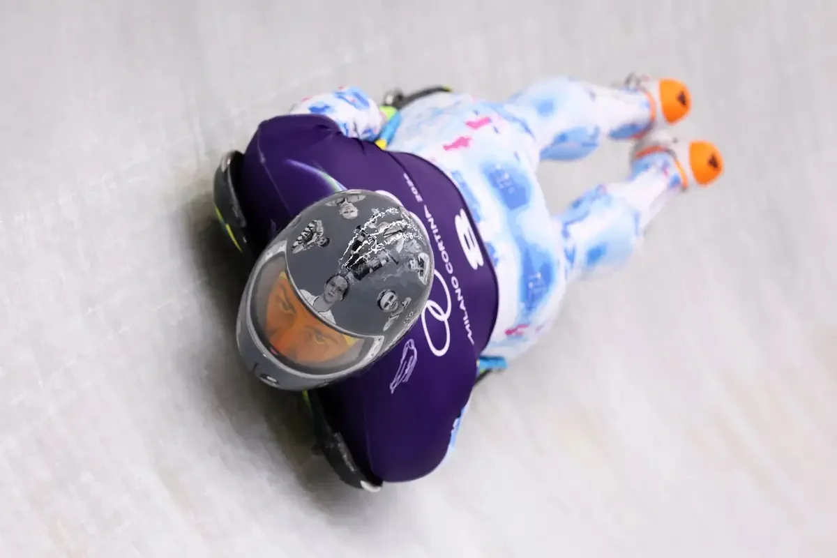 Владислав Гераскевич у "шоломі пам'яті" / Getty Images