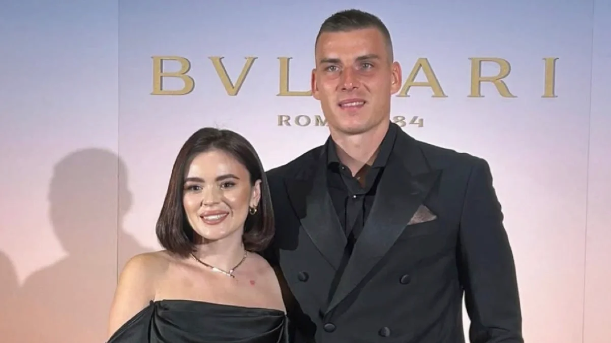 Андрій Лунін з дружиною Анастасією / фото із соцмереж