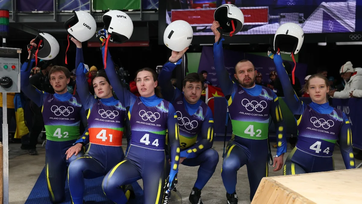 Украинская сборная по санному спорту поддерживает Гераскевича / Photo by Richard Heathcote/Getty Images