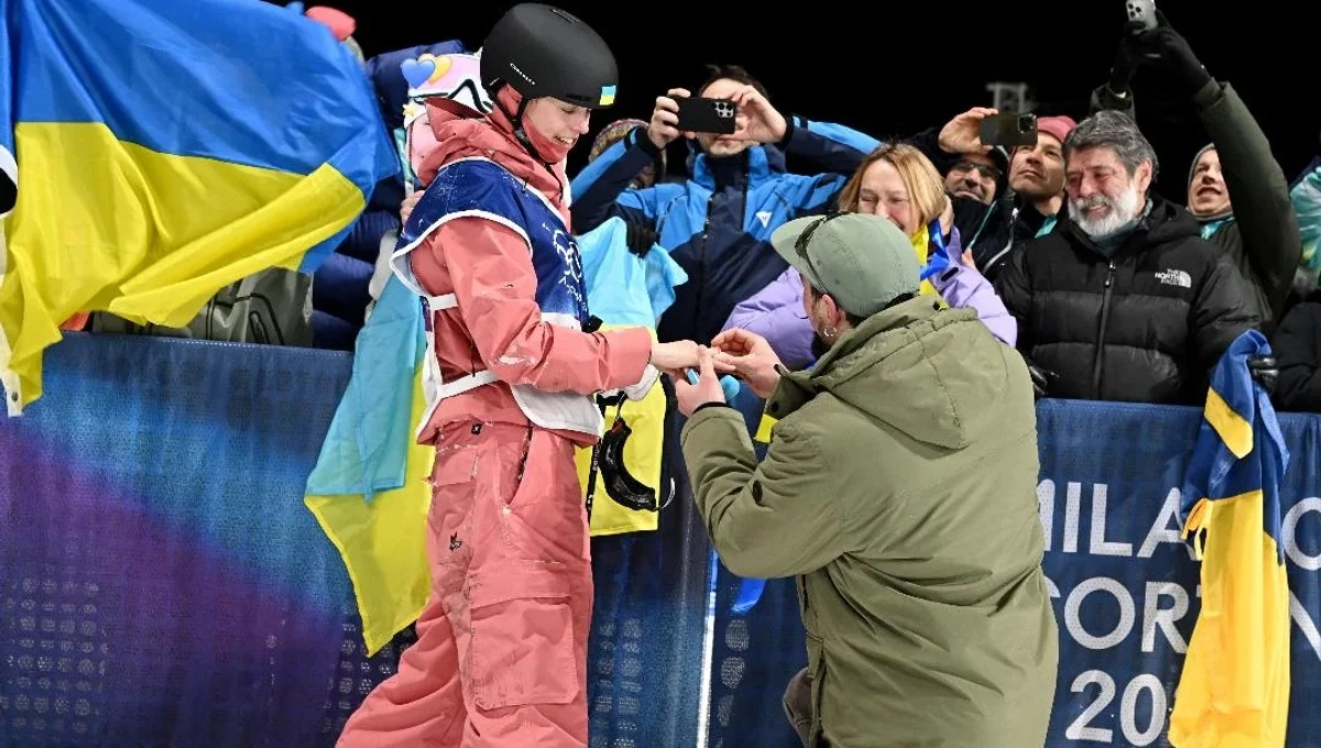 Катерина Коцар і її наречений / Стоп-кадр з відео