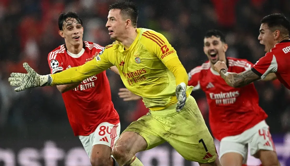 Анатолій Трубін святкує / Photo by Octavio Passos - UEFA/UEFA via Getty Images