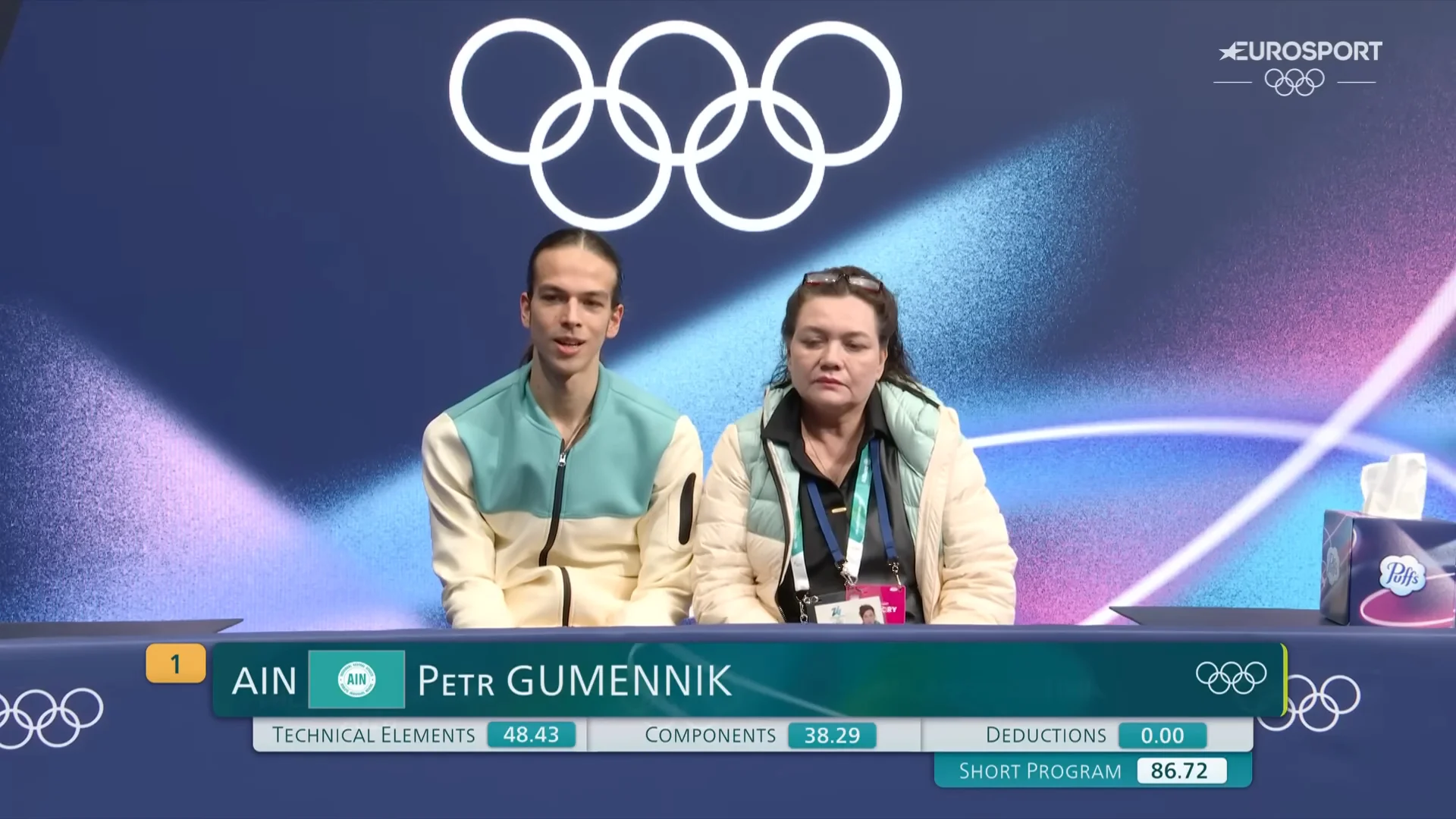 Гуменник со своим тренером / Скриншот