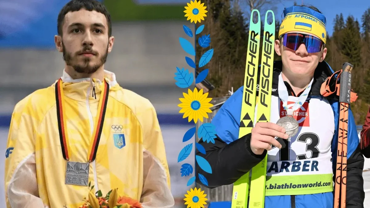 Назар Чепурний і Тарас Тарасюк / Photo by Slobodan Kadić, IBU, коллаж НОК України