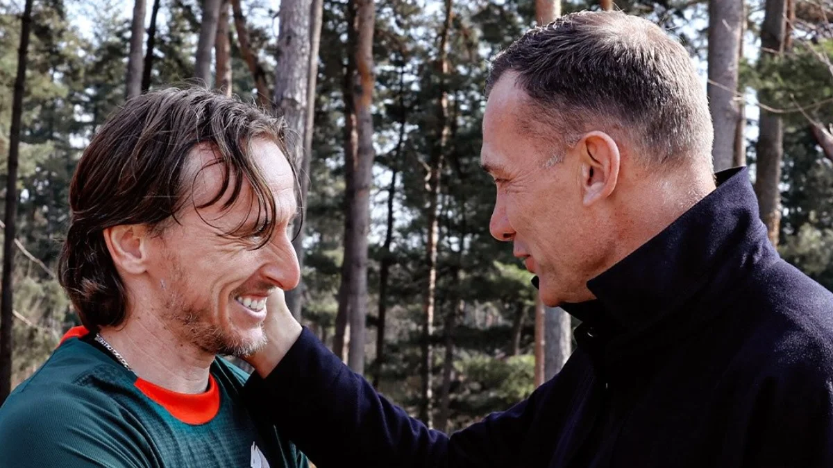 Лука Модрич и Андрей Шевченко / Фото: instagram.com/acmilan/