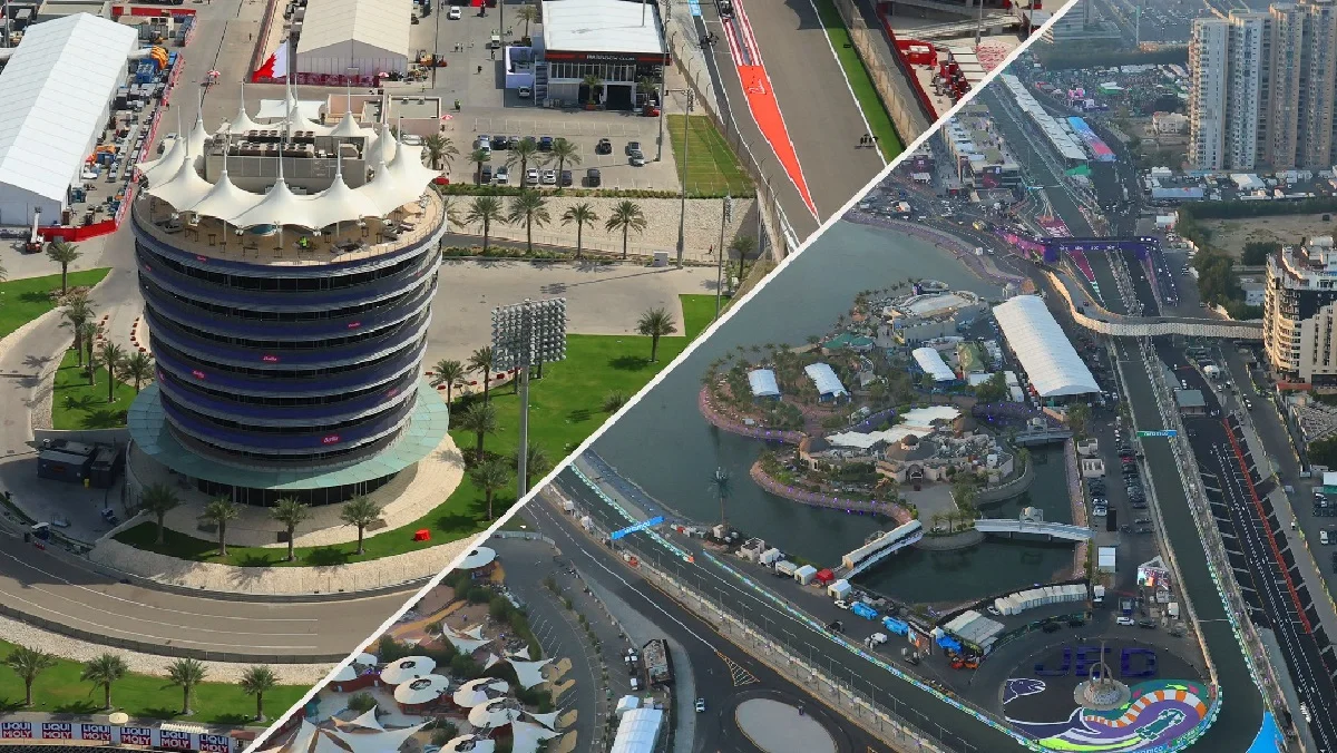 Трассы в Бахрейне и Саудовской Аравии / Фотоколлаж Формулы-1