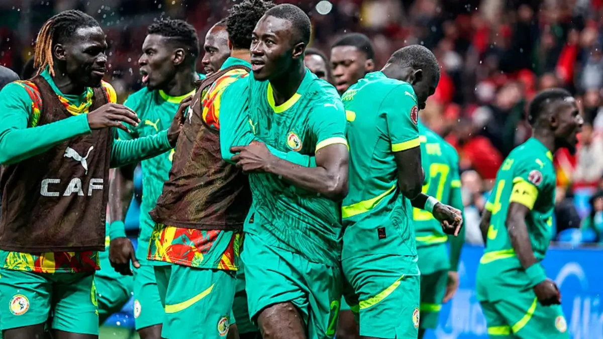 Сборная Сенегала празднует гол в финале КАН-2025 / Torbjorn Tande/DeFodi Images/DeFodi via Getty Images
