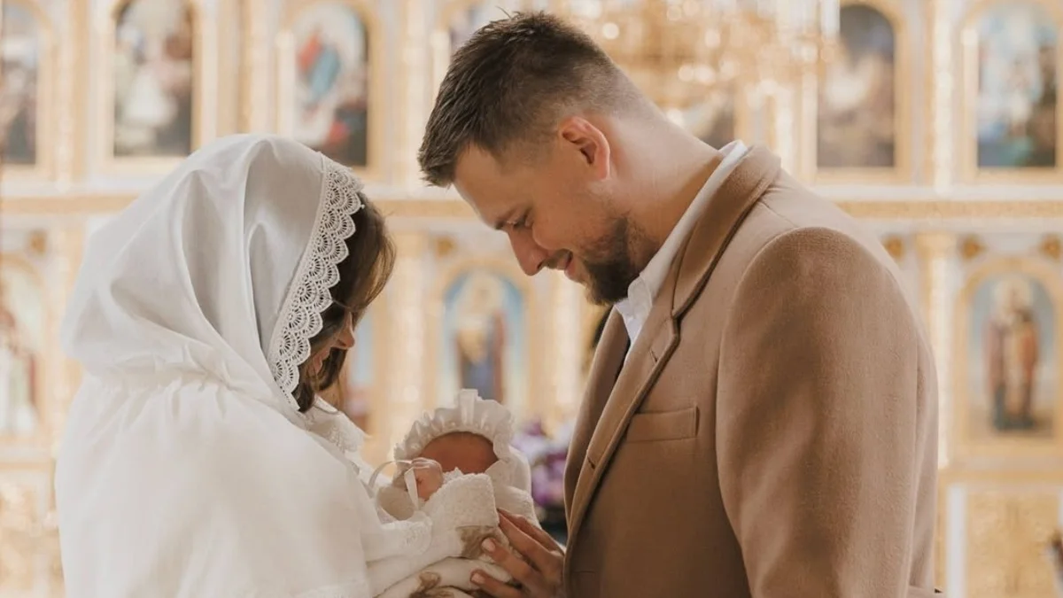 Марина Бех-Романчук і Михайло Романчук на хрестинах / Фото: instagram.com/marynabekh/