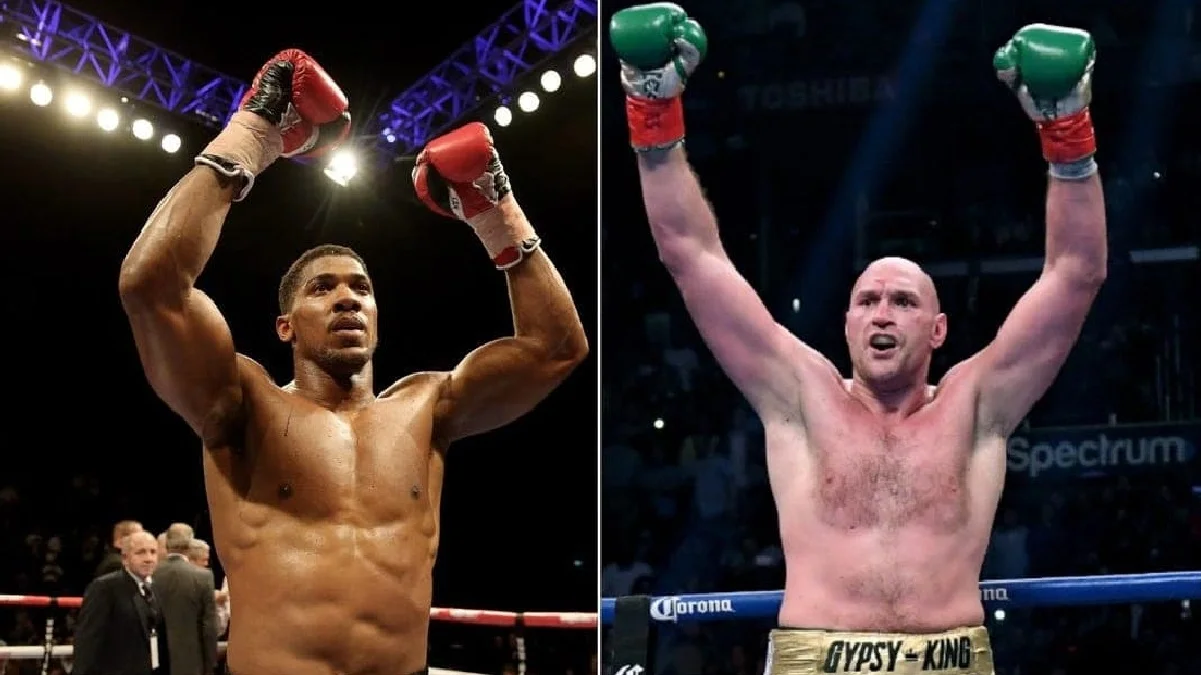 Ентоні Джошуа і Тайсон Ф'юрі / Фотоколаж з соцмереж