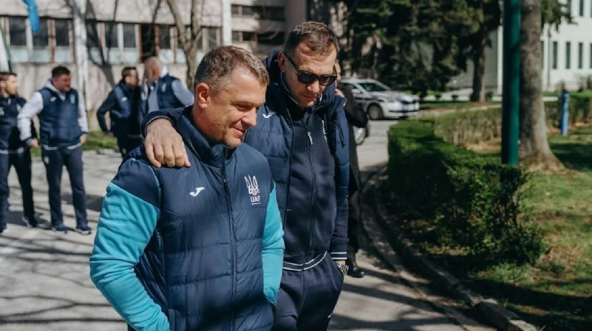 Ребров і Шевченко / Фото прес-служби УАФ