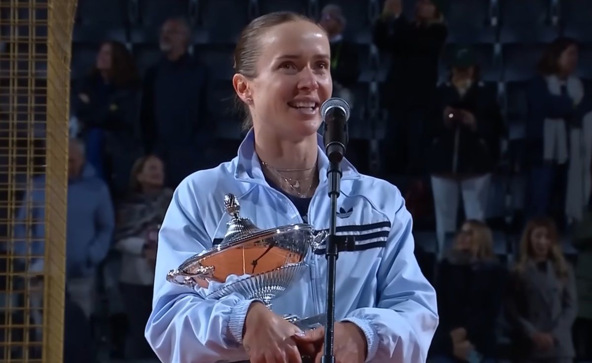 Еліна Світоліна з трофеєм Мастерса в Римі / скріншот