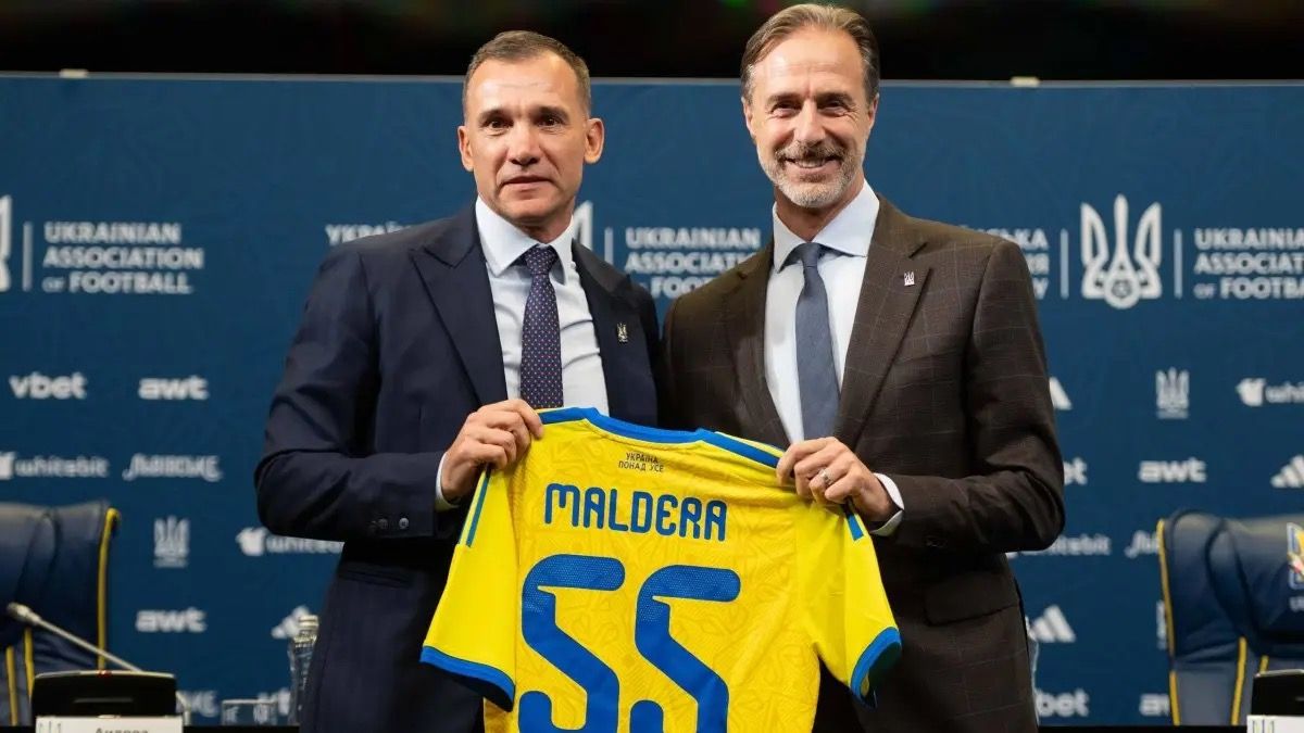 Андрій Шевченко та Андреа Мальдера / фото: УАФ