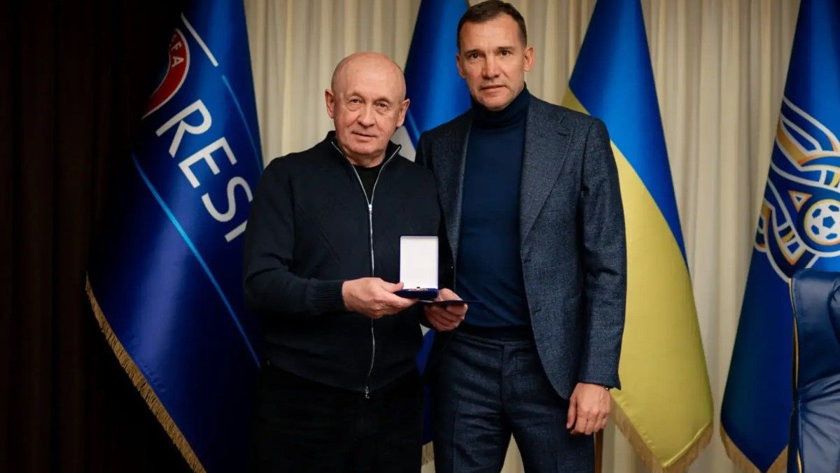 Микола Павлов та Андрій Шевченко / фото: УАФ