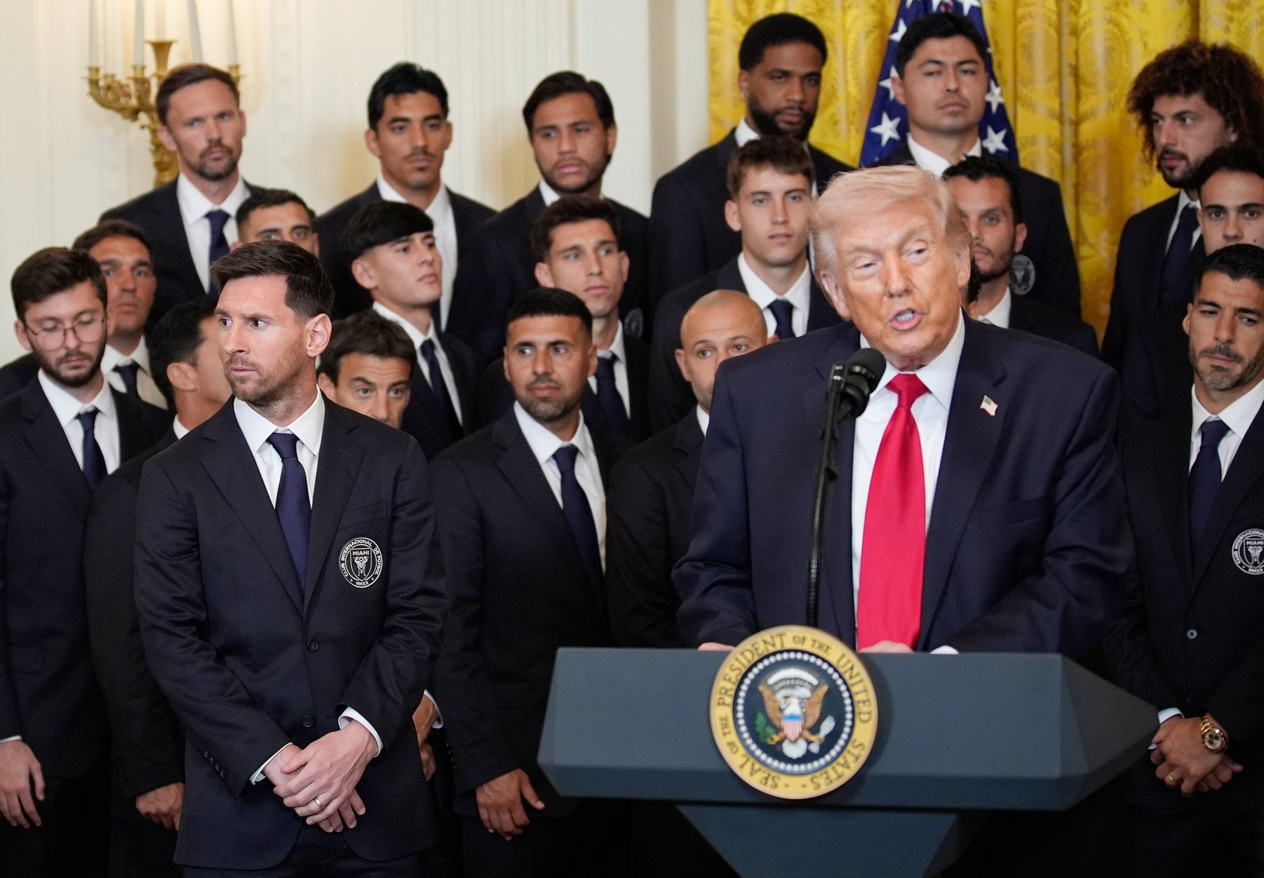 Месси и Трамп / Getty Images