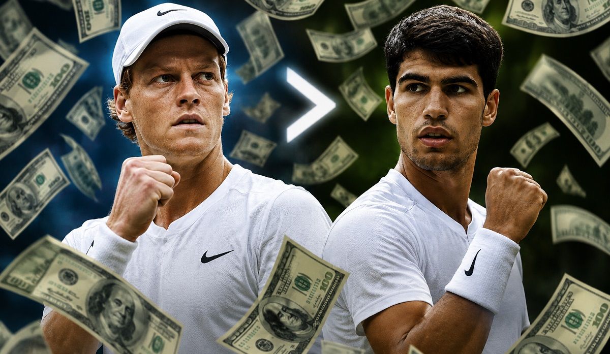 Янник Синнер и Карлос Алькарас / Фотоколлаж ИИ