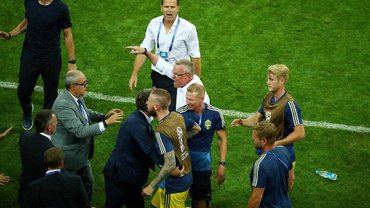 Німеччина – Швеція: після матчу ледь не спалахнула бійка через неоднозначне святкування німців Німеччина – Швеція: після матчу ледь не спалахнула бійка через неоднозначне святкування німців